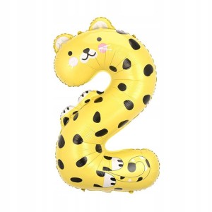Balon foliowy cyfra 2 dwójka 100cm LAMPART IMPREZA PARTY URODZINY DZIECKO