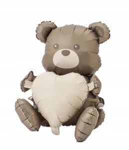 Balon foliowy MIŚ SERCE 66x66cm IMPREZA PARTY URODZINY