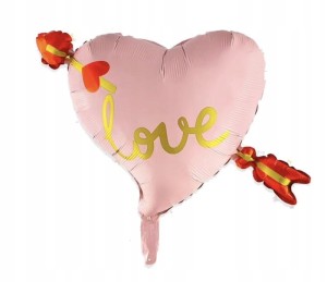 Balon foliowy serce love 65x72cm IMPREZA PARTY MIŁOŚĆ WALENTYNKI AMOR