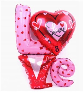 Balon Foliowy Love 78x91 cm Serce Walentynki miłość Ślub