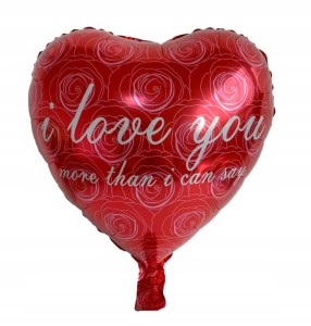 Balon foliowy serce I love you 45cm IMPREZA PARTY MIŁOŚĆ WALENTYNKI AMOR