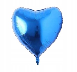 Balon foliowy w kształcie niebieskiego serca 45cm IMPREZA PARTY MIŁOŚĆ