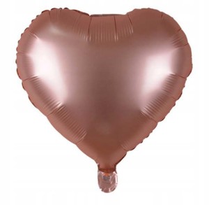 Balon foliowy SERCE TOFFI hel 45cm KARMEL