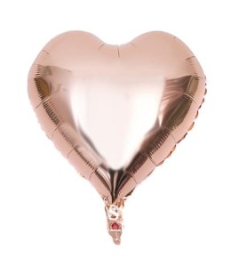Balon foliowy ROSE GOLD SERCE hel 45 cm urodziny