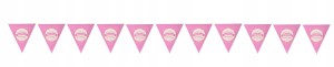 Baner girlanda HAPPY BIRTHDAY różowy PRINCESS