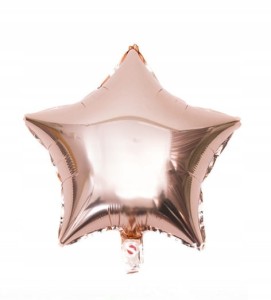 Balon foliowy ROSE GOLD GWIAZDA hel 45 cm urodziny