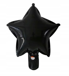 Balon foliowy gwiazda czarne gwiazdka hel 25cm