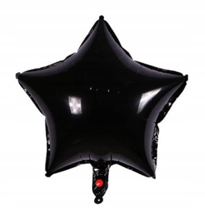 Balon foliowy gwiazda CZARNA gwiazdka hel 45cm