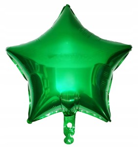 Balon foliowy zielona gwiazda 45cm IMPREZA PARTY PRZYJĘCIE HEL GWIAZDA