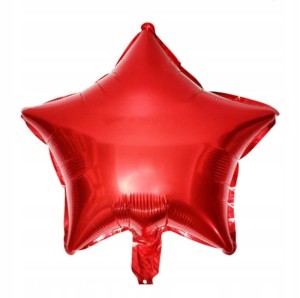 Balon foliowy czerwona gwiazda 45cm IMPREZA PARTY PRZYJĘCIE HEL GWIAZDA