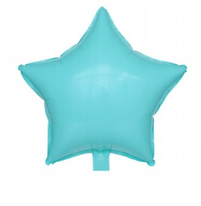 Balon foliowy gwiazda TURKUSOWA gwiazdka hel 45 CM