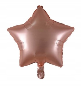 Balon foliowy GWIAZDA TOFFI hel 45cm KARMEL