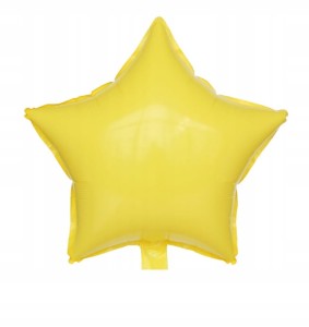 Balon foliowy gwiazda ŻÓŁTA gwiazdka hel 45 CM