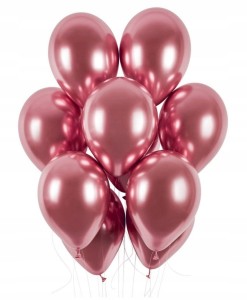 Balony lateksowe chrom rose gold 5 cali 15 cm wesele urodziny 10 szt party