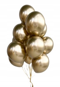 Balony lateksowe CHROM SZAMPAŃSKI ZŁOTY 5 cali 15 cm urodziny 20 szt party