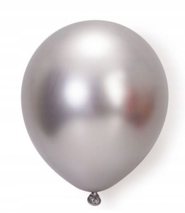 Balony lateksowe chrom SREBRNE 5 cali 15 cm wesele urodziny 30 szt party