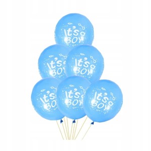 Balony lateksowe IT'S A BOY 6szt 30cm DZIECKO IMPREZA PARTY BABY SHOWER