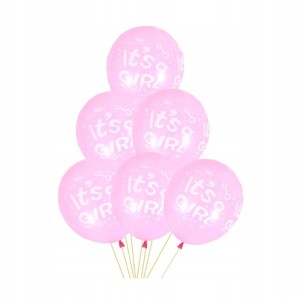 Balony lateksowe IT'S A GIRL 6szt 30cm DZIECKO IMPREZA PARTY BABY SHOWER
