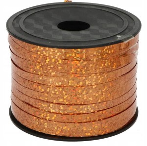 Wstążka tasiemka holograficzna ROSE GOLD 90m balon