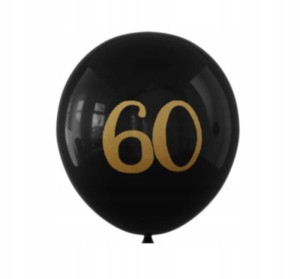 Balony gumowe lateksowe czarne 60 IMPREZA PARTY 100 szt URODZINY NADRUK