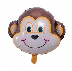 Duży balon foliowy małpka małpa 58x61cm urodziny