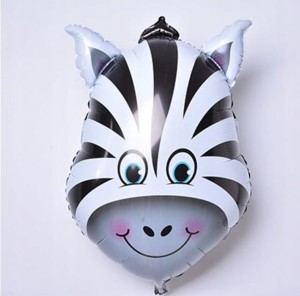 Duży balon foliowy zebra 43x59cm urodziny XL