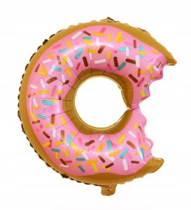 Duży balon foliowy pączek donut 73 cm urodziny