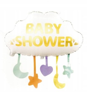 Duży balon foliowy 62x66 cm baby shower dekoracja