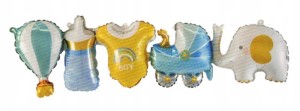 Duży balon foliowy girlanda 97x28 cm baby shower