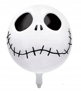 DUŻY BALON FOLIOWY CZASZKA IMPREZA HALLOWEEN 45 cm