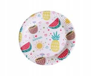 Talerzyki jednorazowe summer 18cm urodziny IMPREZA PARTY WAKACJE DZIECKO