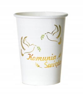 Kubeczki jednorazowe papierowe Pierwsza Komunia Święta 220ml 6szt dziecko