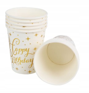Kubeczki HAPPY BIRTHDAY urodziny 220 ml party