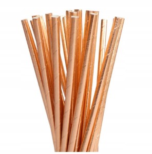 Słomki Rurki papierowe Rose Gold eko eco 10 szt