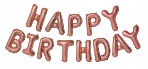 Girlanda balonowa happy birthday ROSE GOLD