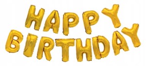 Girlanda balonowa happy birthday złota urodziny