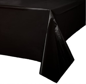 Obrus foliowy CZARNY 137x274 cerata błyszczący urodziny