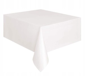 Obrus foliowy BIAŁY 137x274 cerata urodziny PARTY