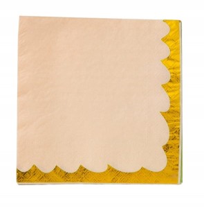 Serwetki papierowe BEŻOWO ZŁOTE urodziny 10 szt party 33X33 cm wesele