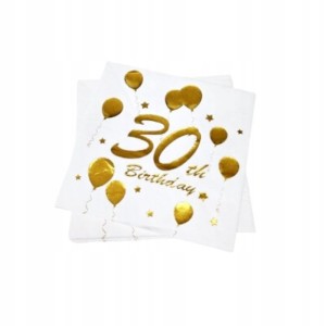 Serwetki papierowe 30th birthday 10szt IMPREZA PARTY URODZINY DZIECKO