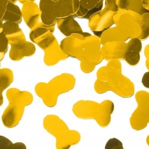 Konfetti złote metaliczne penisy penis 15g