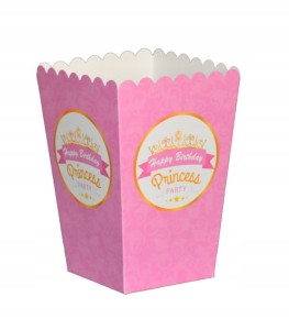 PUDEŁKO POPCORN PAPIEROWE urodzinowe Princess