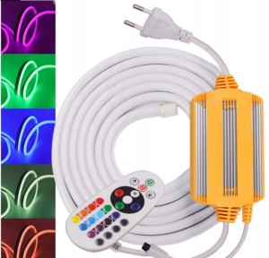 TAŚMA LED NEON RGB FLEX 230V ZESTAW 35m + PILOT