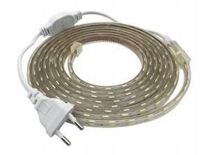 5050 Zestaw taśma 60LED/m wąż 40m zimny 230V IP67