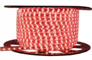 5050 Zestaw taśma 60LED/m wąż 25 m CZERWONA 230V na metry IP67