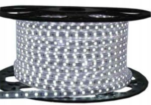 5050 taśma świetlna 60LED/m wąż 1m zimna 230V IP67