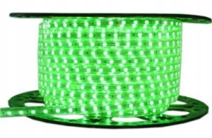 5050 Zestaw taśma 60LED/m wąż 2m zielona 230V