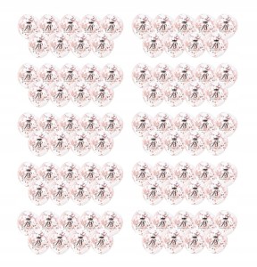 Balony transparentne 18 urodziny konfetti ROSE GOLD100
