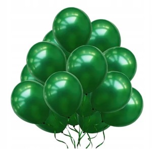 Balony metaliczne gumowe Zielone wesele urodziny 10 szt 25 cm Zielony party