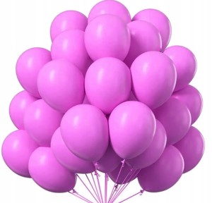 Balony metaliczne gumowe Fuksja wesele urodziny 100 szt fuksiowy 25 cm róż